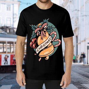 Brand New Black Christmas Bell Graphic Tee